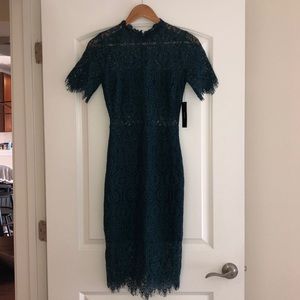 NWT Lulus Green Lace Dress